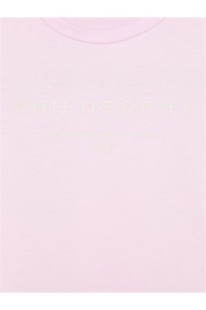 pink cotton tshirt PHILOSOPHY KIDS | I1E6055203P090